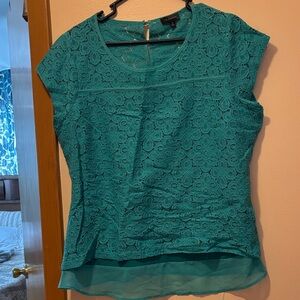 The Limited Turquoise Lace Blouse